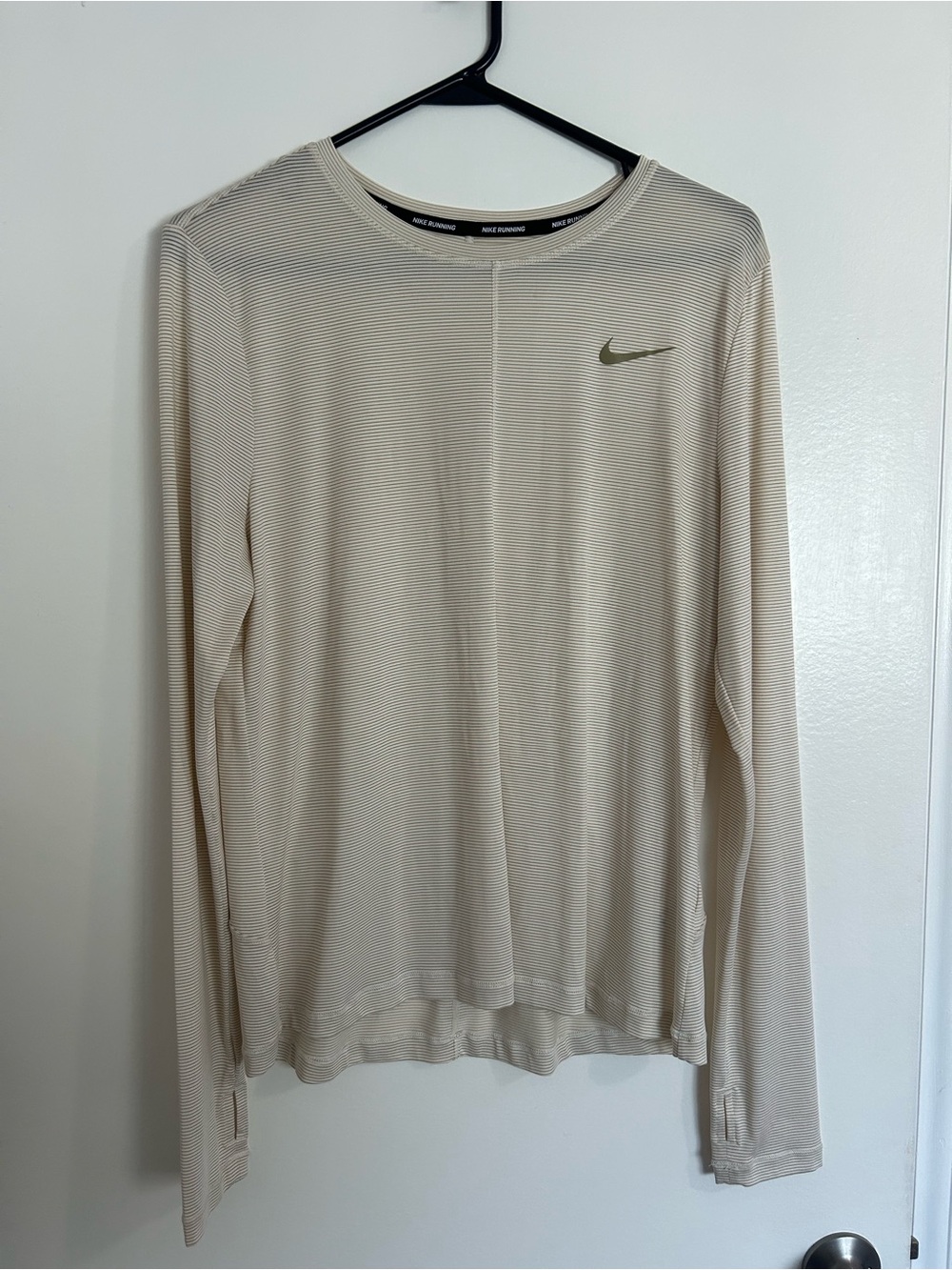 Nike Cream Long Sleeve Performance Top